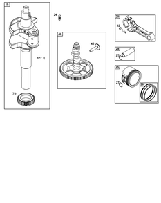 Part Location Diagram of 848303 Briggs and Stratton Crankshaft
